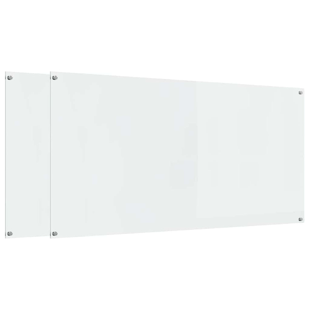 Vidaxl keuken spatscherm 2 pcs doorzichtig 120 x 60 cm gehard glas