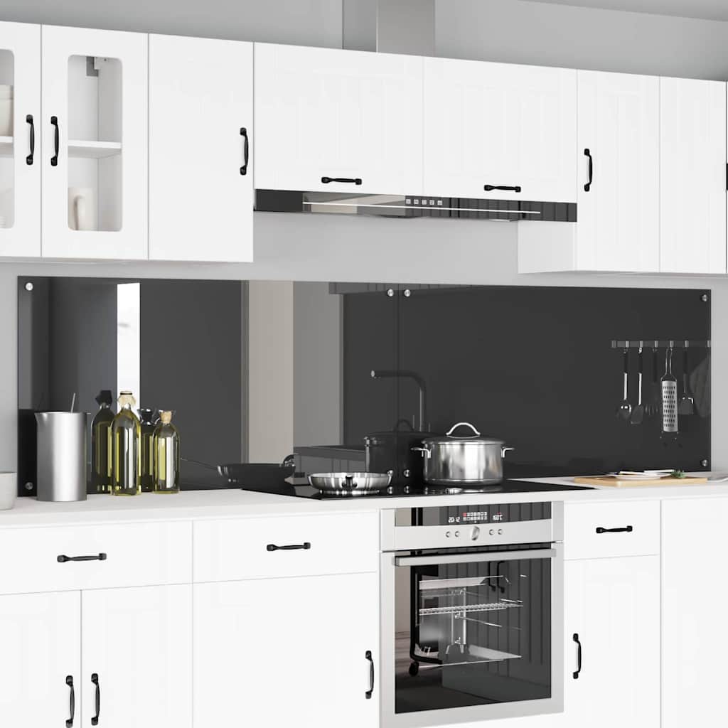 Vidaxl keuken spatscherm 2 pcs donkergrijs 120 x 60 cm gehard glas
