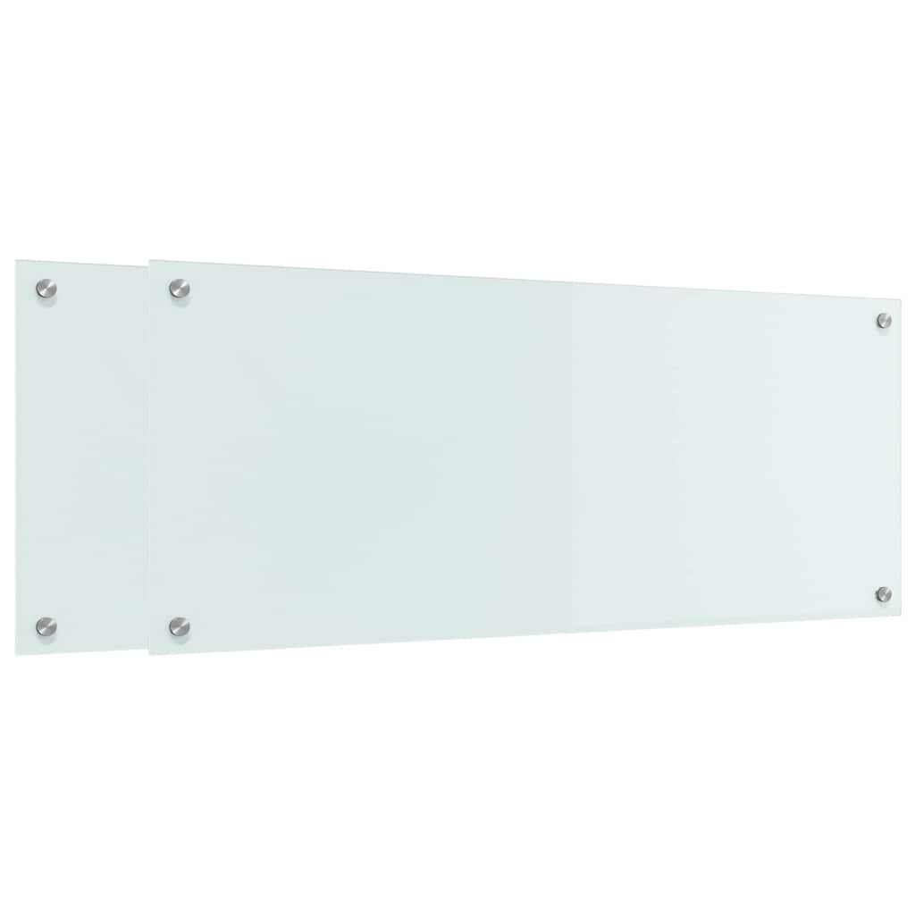 Vidaxl keuken achterwand 2 pcs wit 100 x 40 cm gehard glas