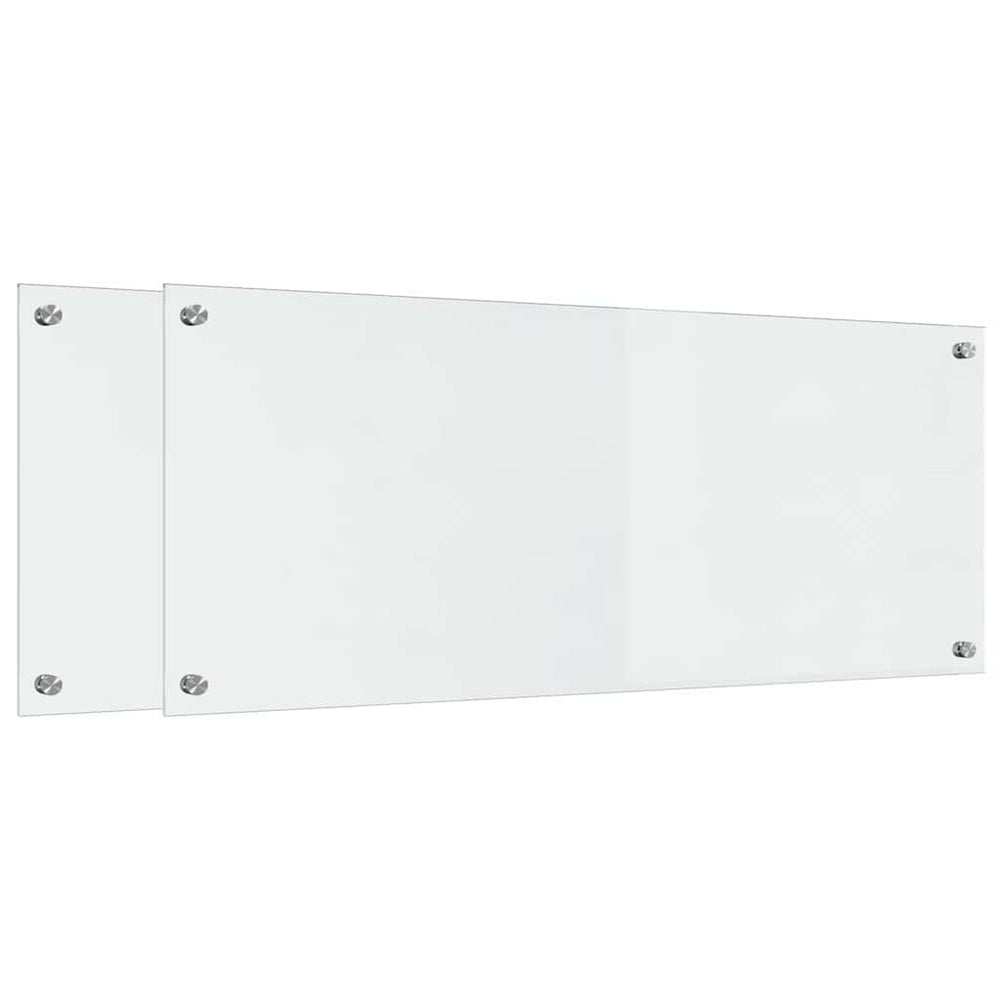Vidaxl keuken achterwand 2 pcs doorzichtig 100 x 40 cm gehard glas