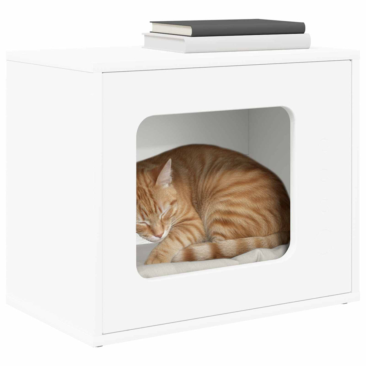 Vidaxl kattenhuis wit 51 x 30 x 42,5 cm bewerkt hout