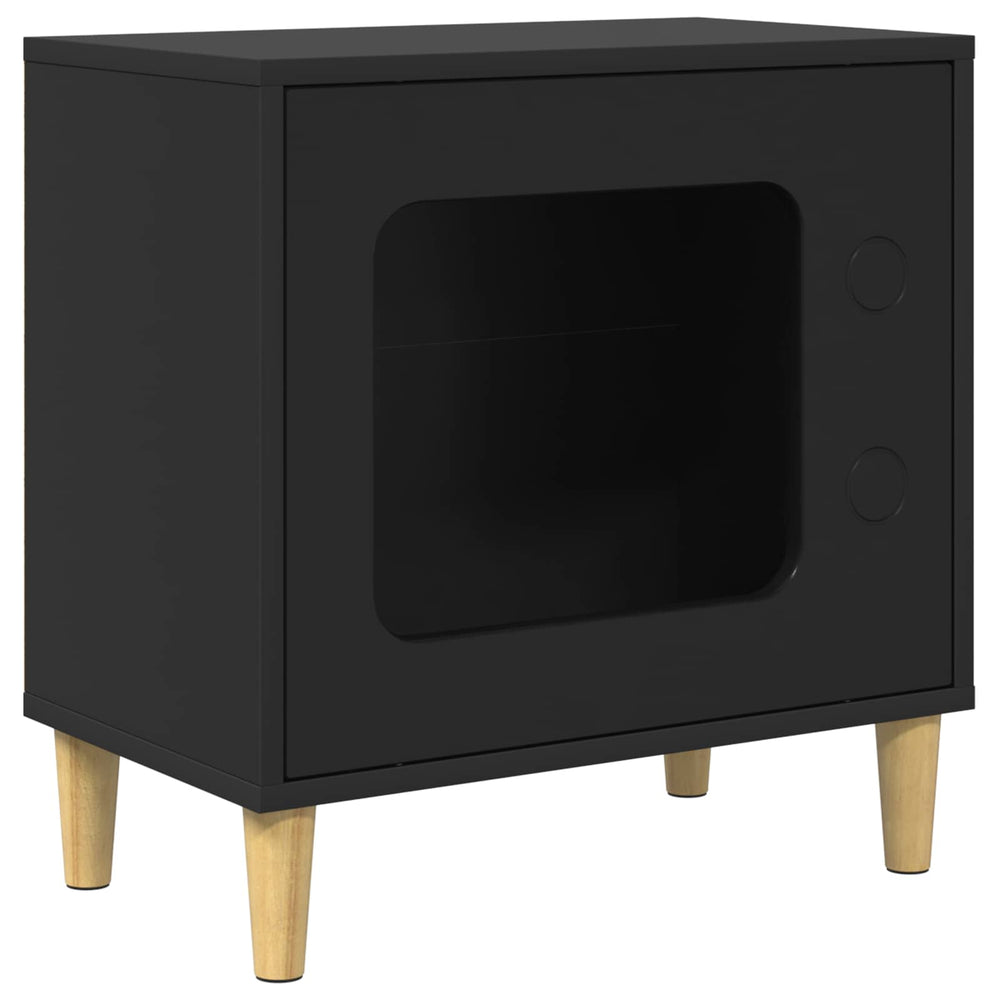 Vidaxl kattenhuis zwart 51 x 30 x 52 cm bewerkt hout