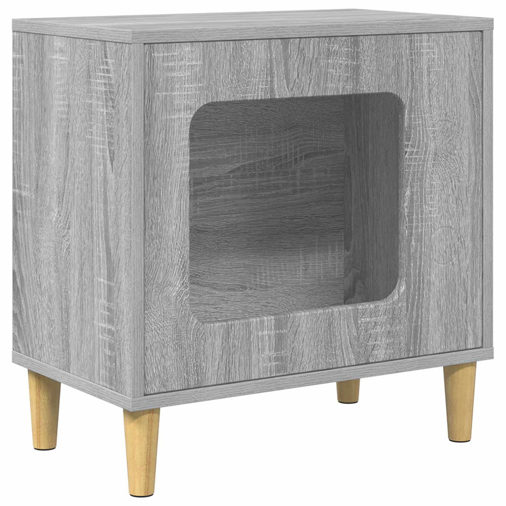 Vidaxl kattenhuis grijs sonoma 51 x 30 x 52 cm bewerkt hout