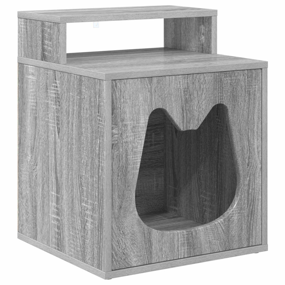 Vidaxl kattenhuis grijs sonoma 42,5 x 40 x 53,5 cm bewerkt hout