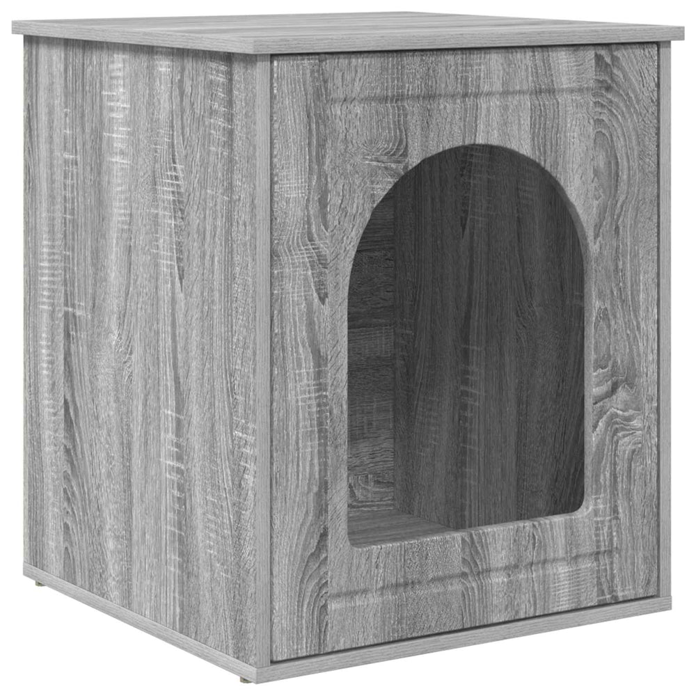 Vidaxl kattenhuis grijs sonoma 53 x 52 x 62 cm bewerkt hout