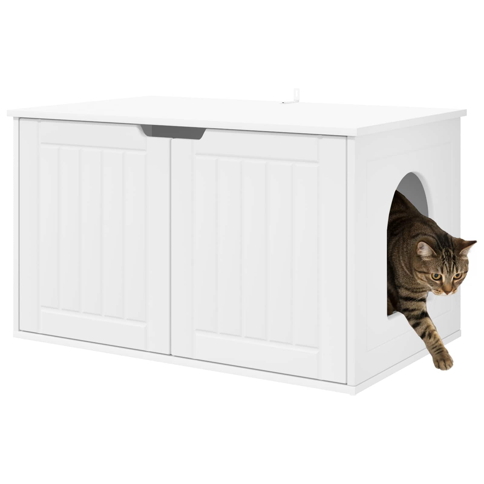 Vidaxl kattenhuis wit 85 x 55 x 50,5 cm bewerkt hout