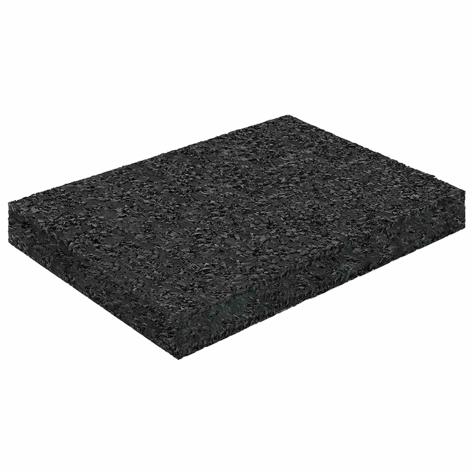 Vidaxl rubber granulaat patio pad zwart 6 x 9 x 1 cm rubber