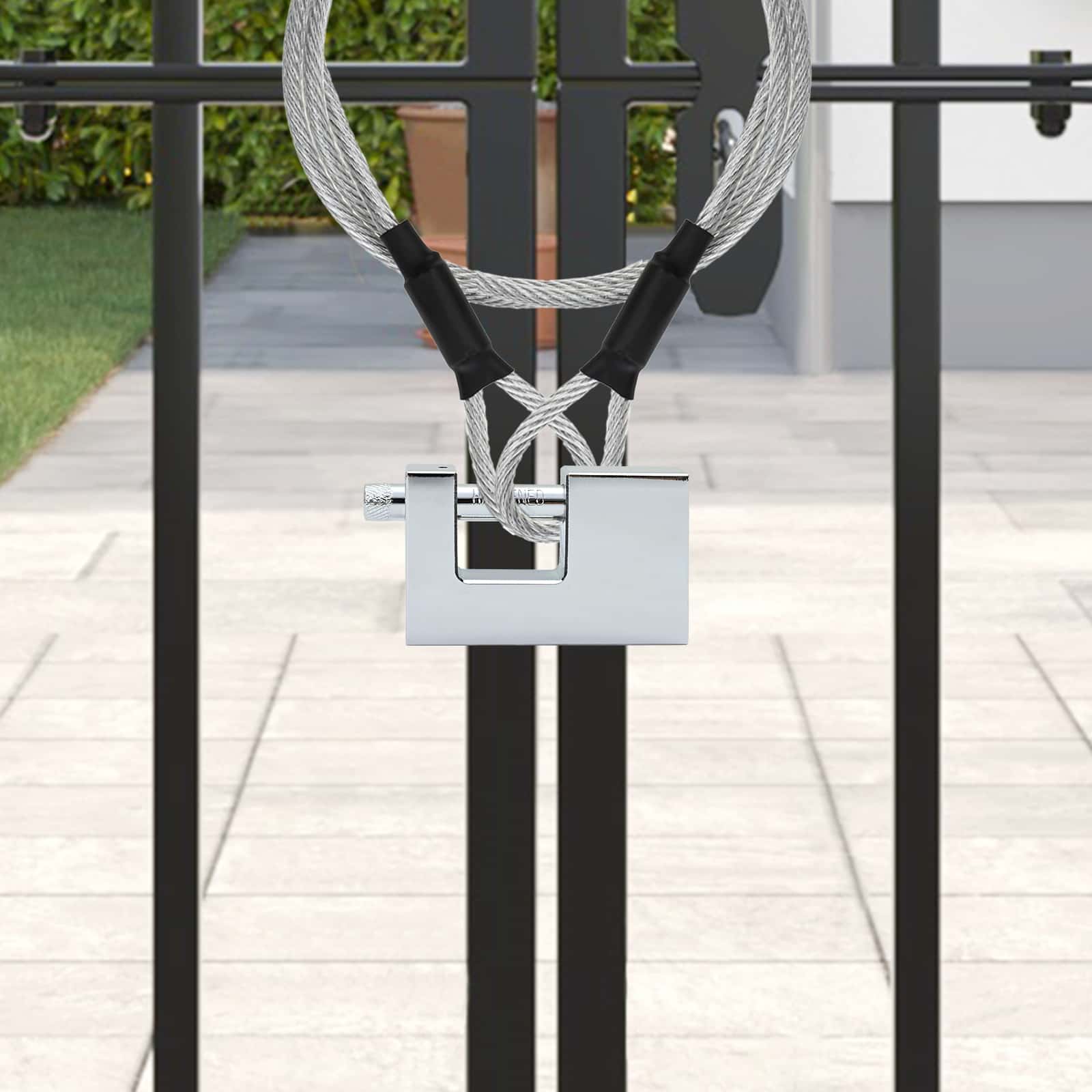 Vidaxl hangslot 12 st zilver staal
