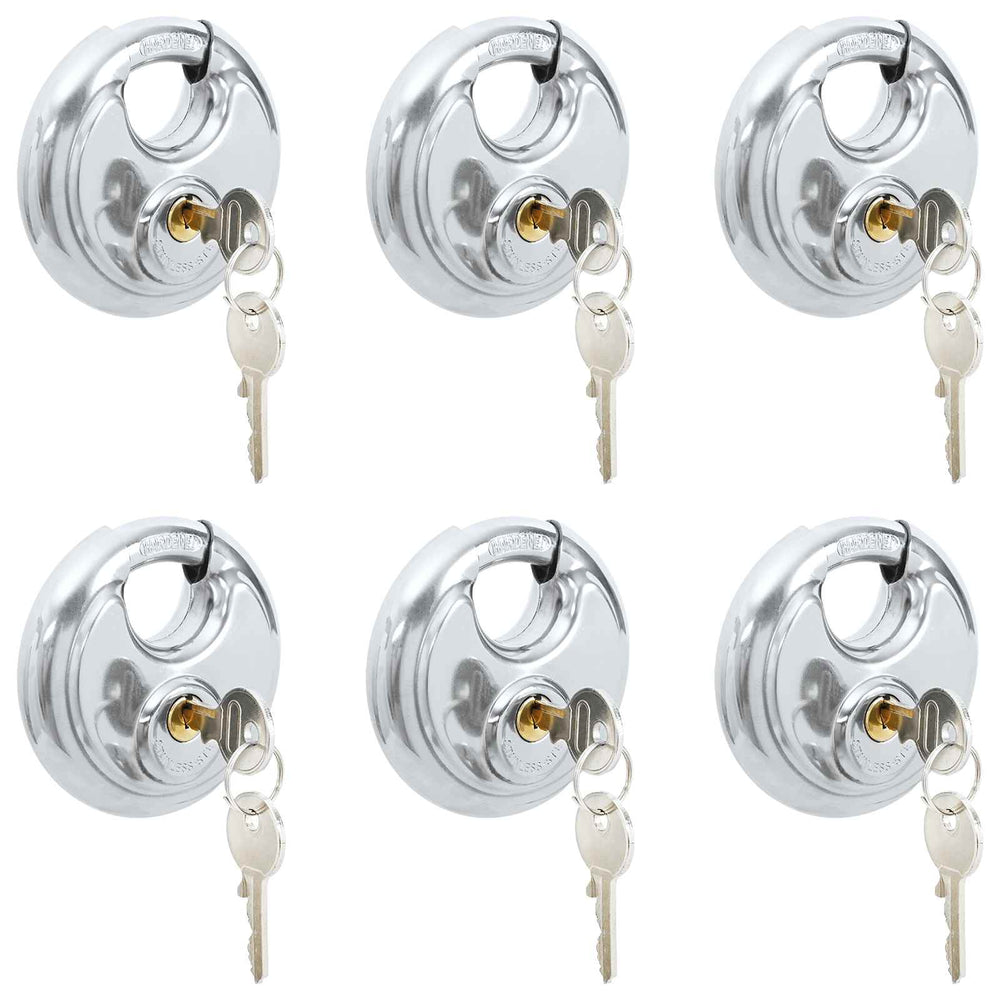 Vidaxl discusloten met sleutels 6 pcs zilver 8 x 2.8 x 8 cm