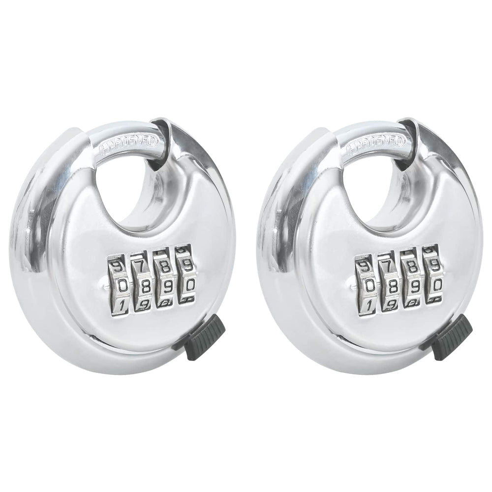 Vidaxl discusloten met sleutels 2 pcs zilver 7 x 2,3 x 7 cm