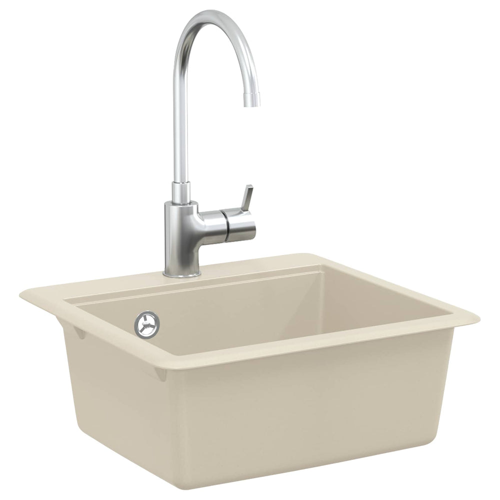 Vidaxl wasbak beige 470 x 440 mm graniet