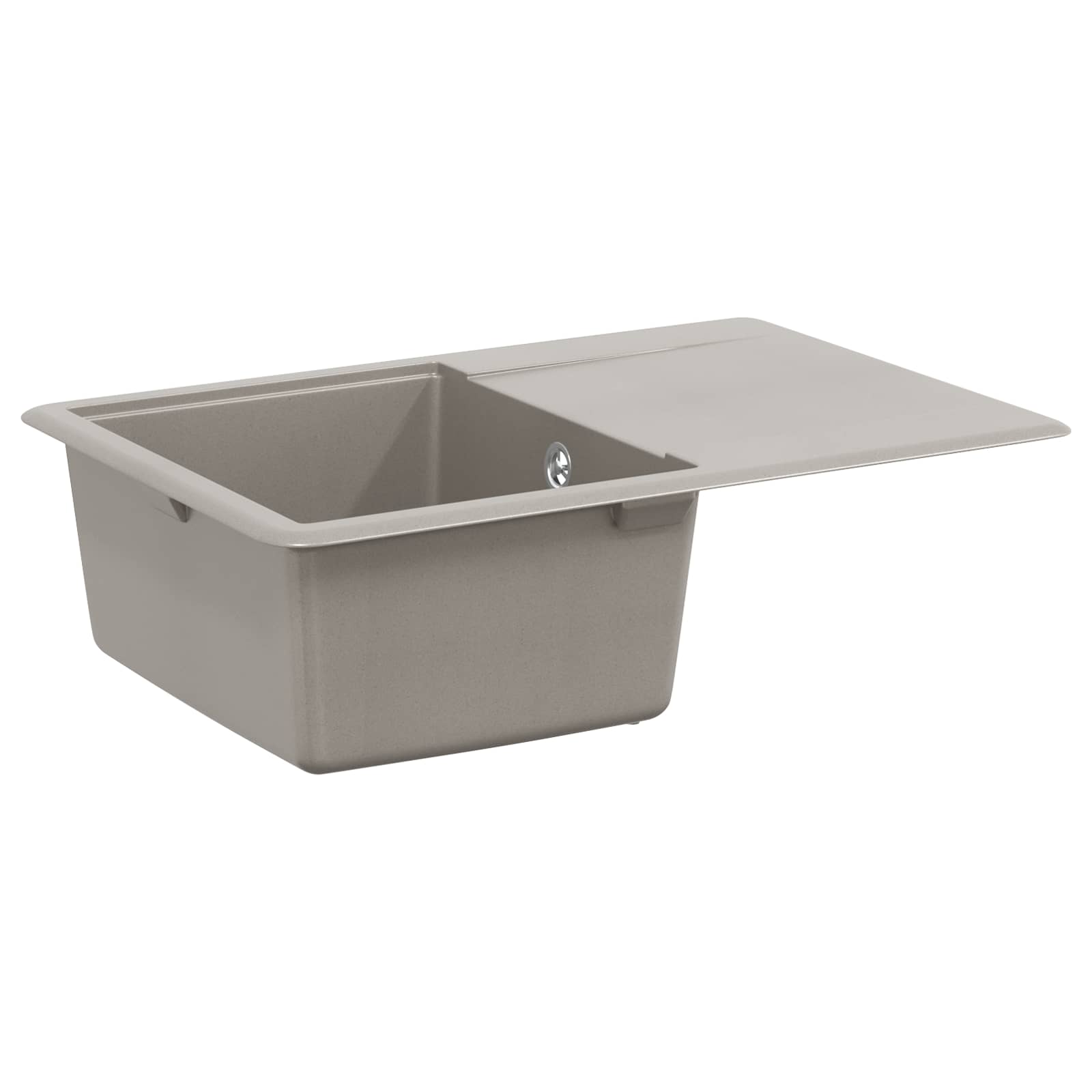Vidaxl wasbak 80% kwarts en 20% hars 670 x 460 mm grijs