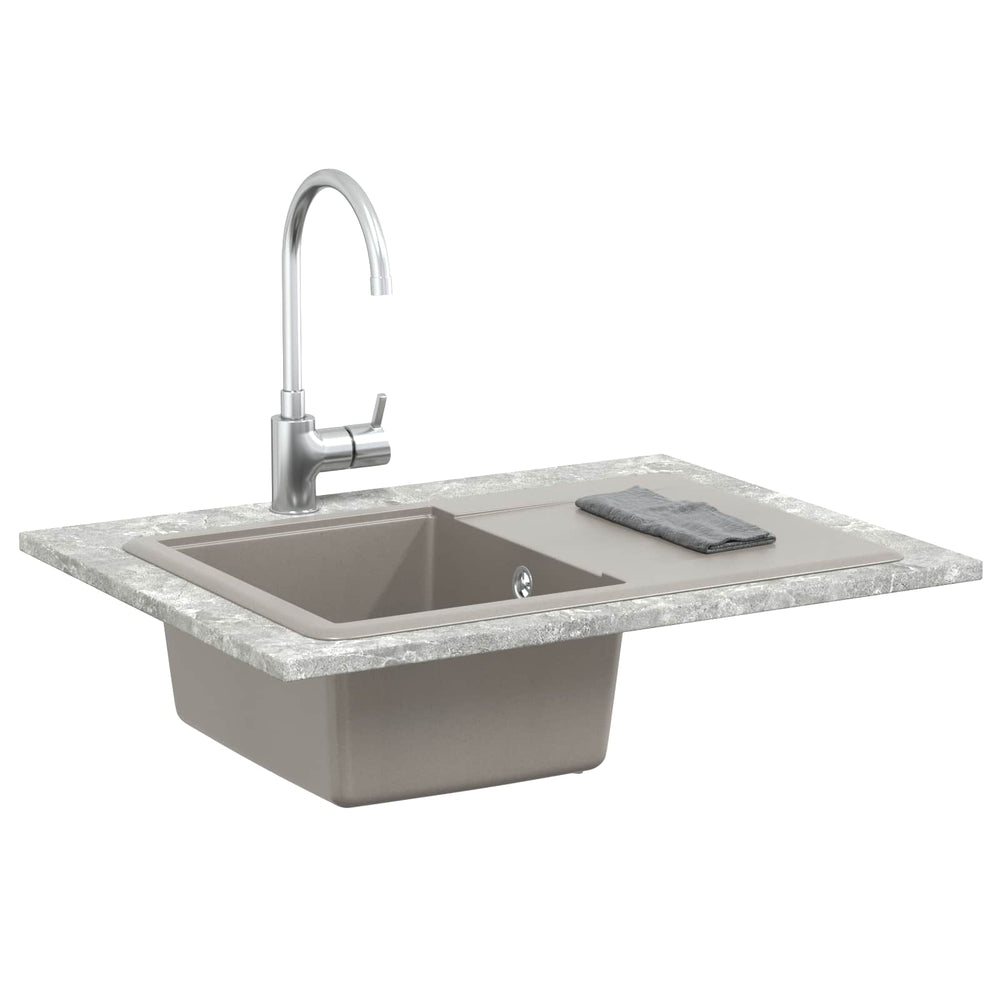 Vidaxl wasbak grijs 670 x 460 mm 80% kwarts en 20% hars
