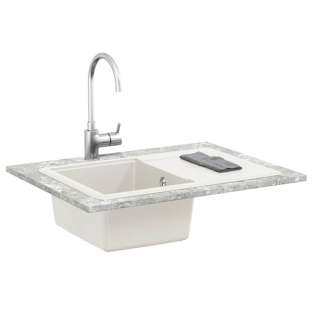 Vidaxl wasbak wit 670 x 460 mm 80% kwarts en 20% hars