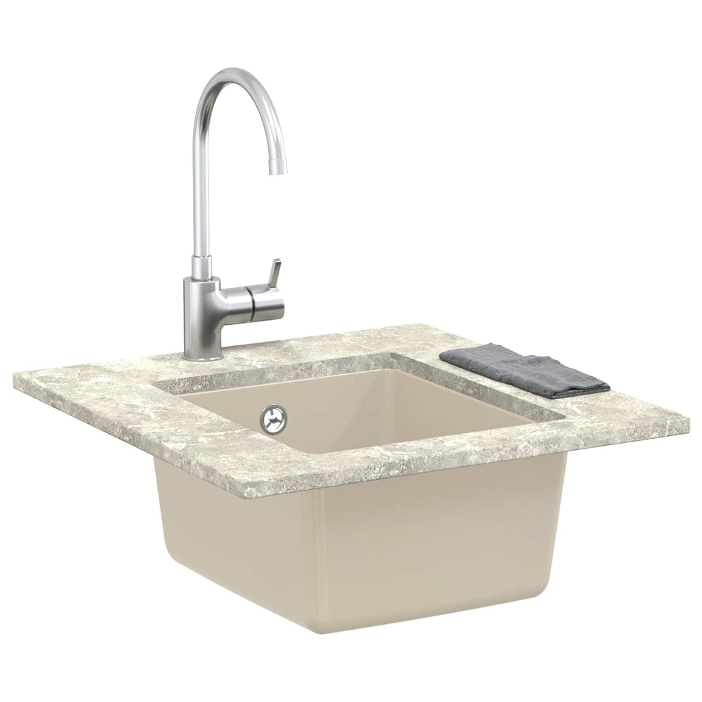 Vidaxl wasbak beige 370 x 460 mm 80% kwarts en 20% hars