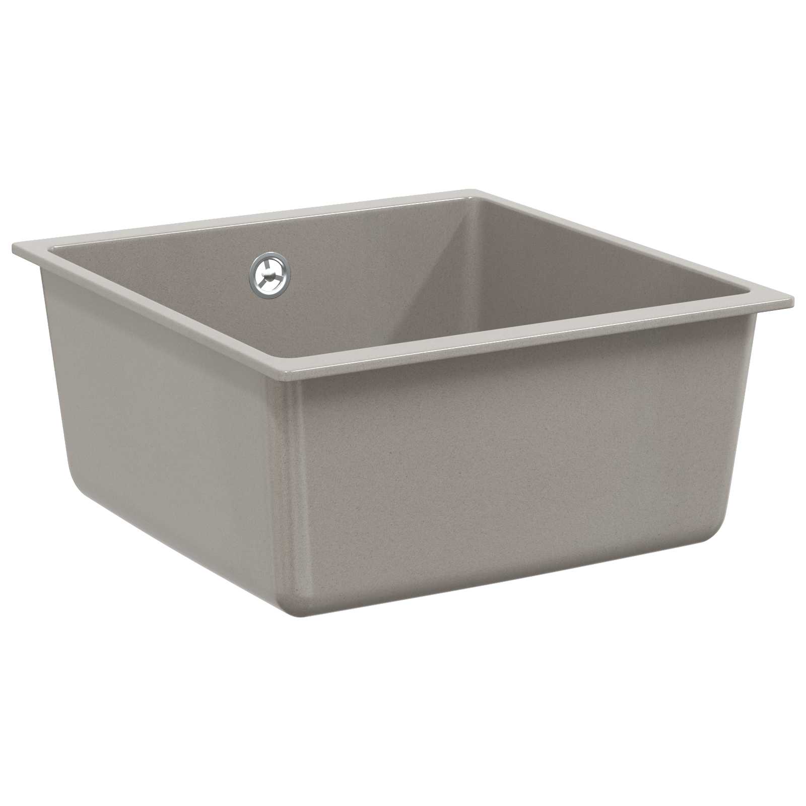 Vidaxl wasbak 80% kwarts en 20% hars 430 x 460 mm grijs