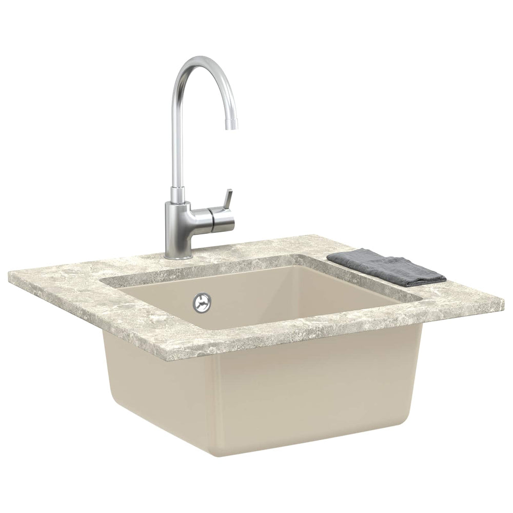 Vidaxl wasbak beige 430 x 460 mm 80% kwarts en 20% hars
