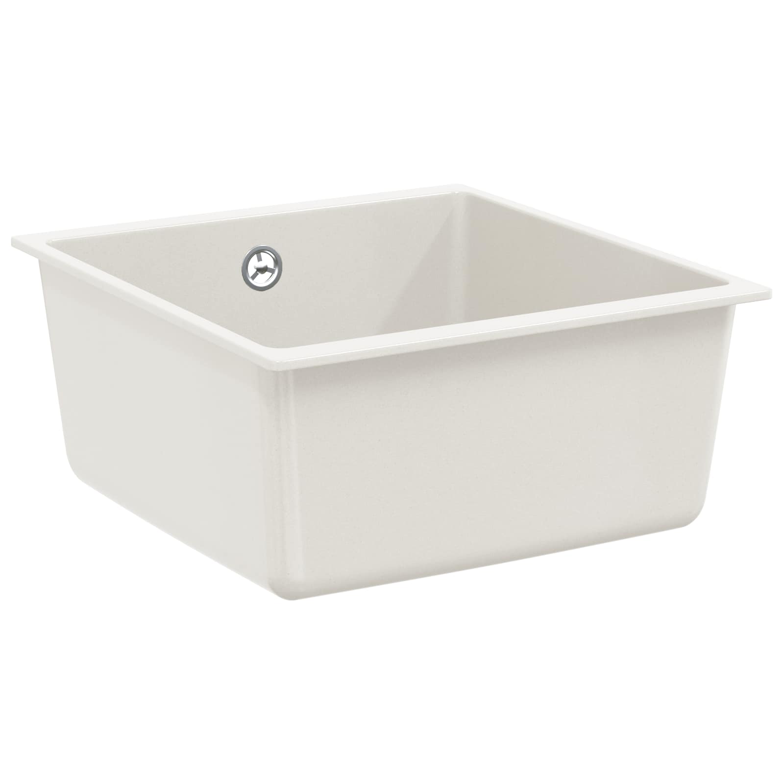 Vidaxl wasbak 80% kwarts en 20% hars 430 x 460 mm wit