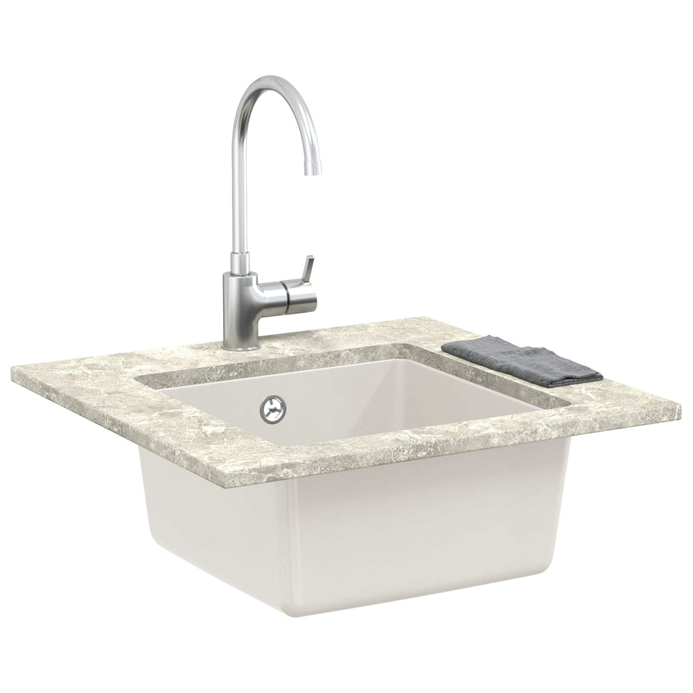 Vidaxl wasbak wit 430 x 460 mm 80% kwarts en 20% hars