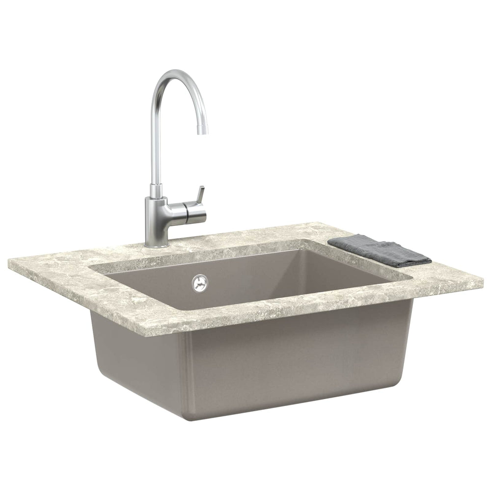 Vidaxl wasbak grijs 530 x 460 mm 80% kwarts en 20% hars