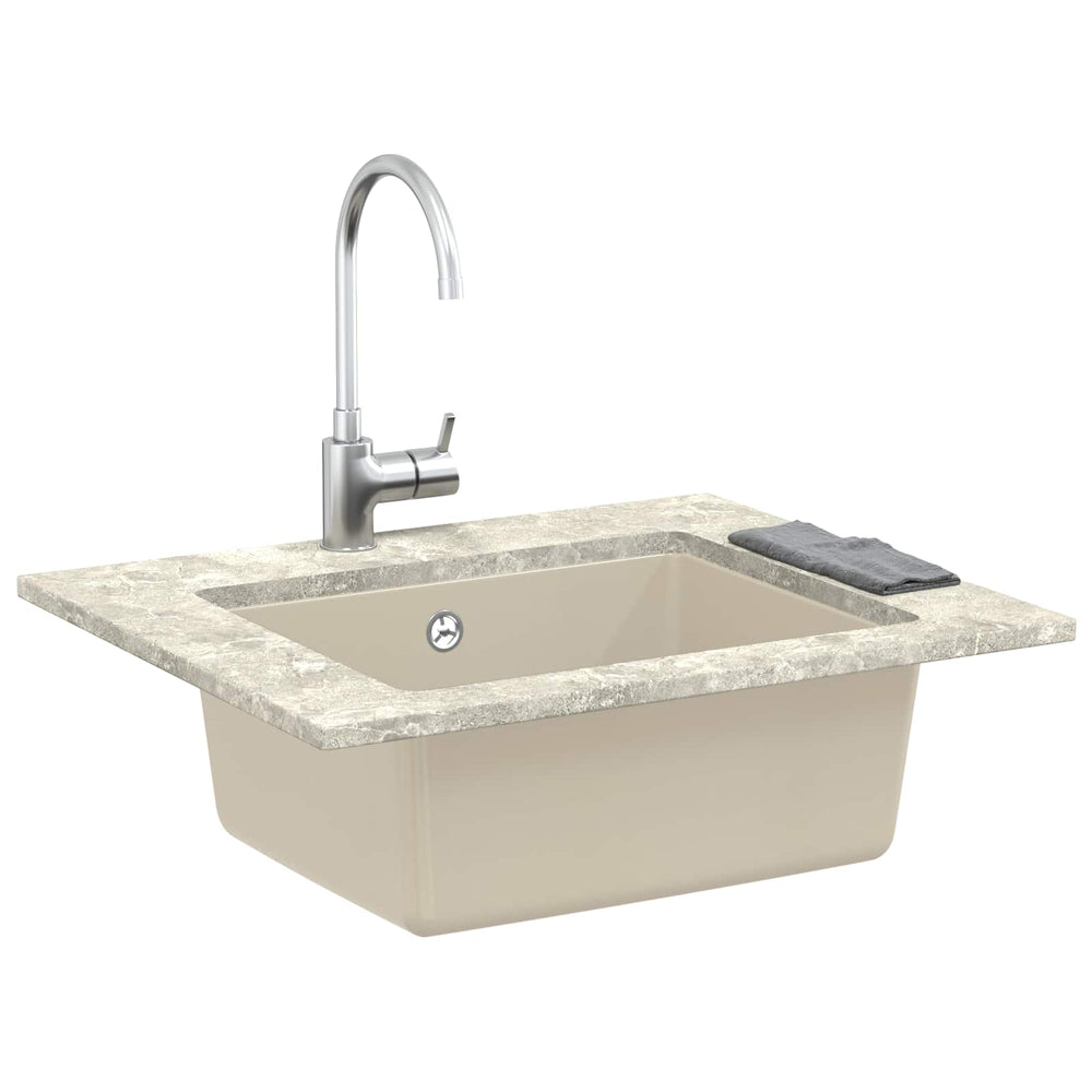 Vidaxl wasbak beige 530 x 460 mm 80% kwarts en 20% hars