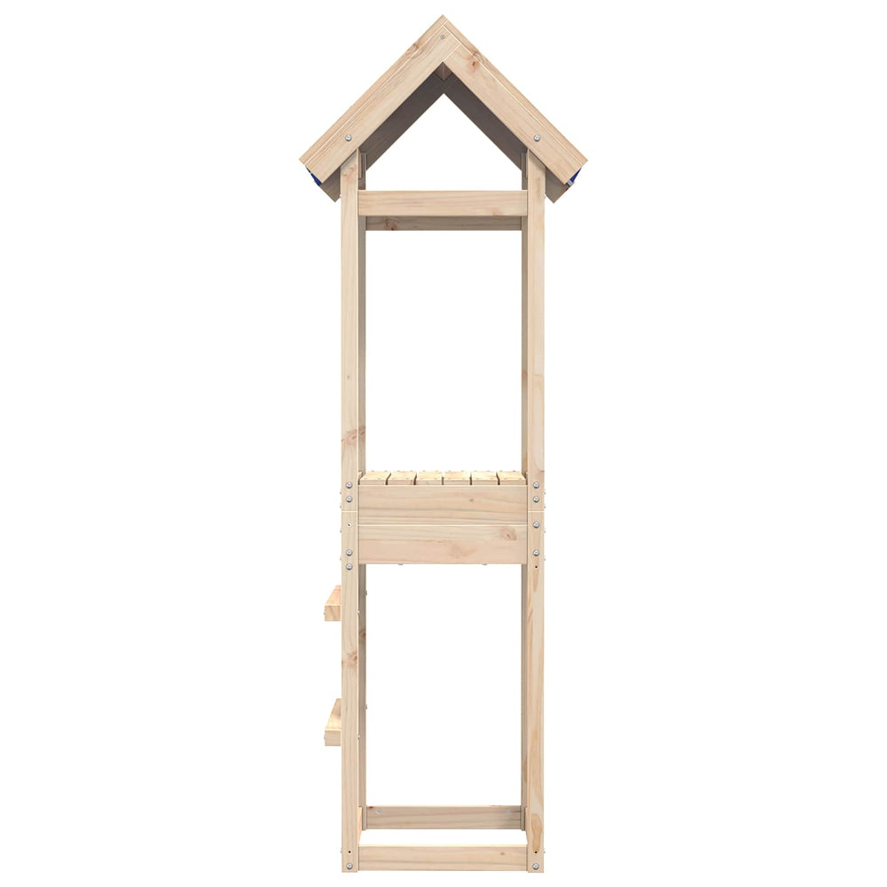 Vidaxl speeltoren bruin 52,5 x 46,5 x 195 cm massief grenenhout