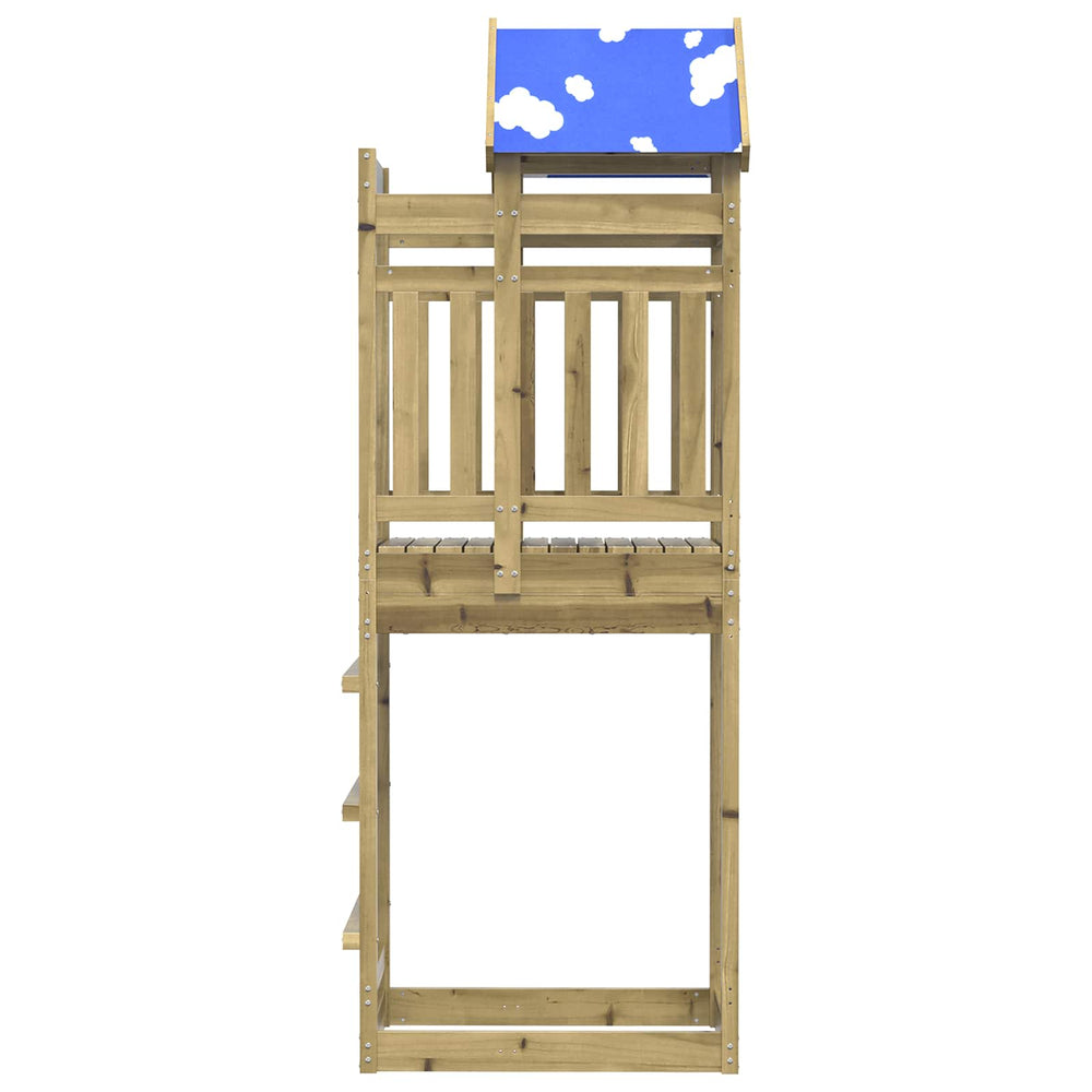 Vidaxl speeltoren bruin 52,5 x 85 x 239 cm massief geïmpregneerd hout