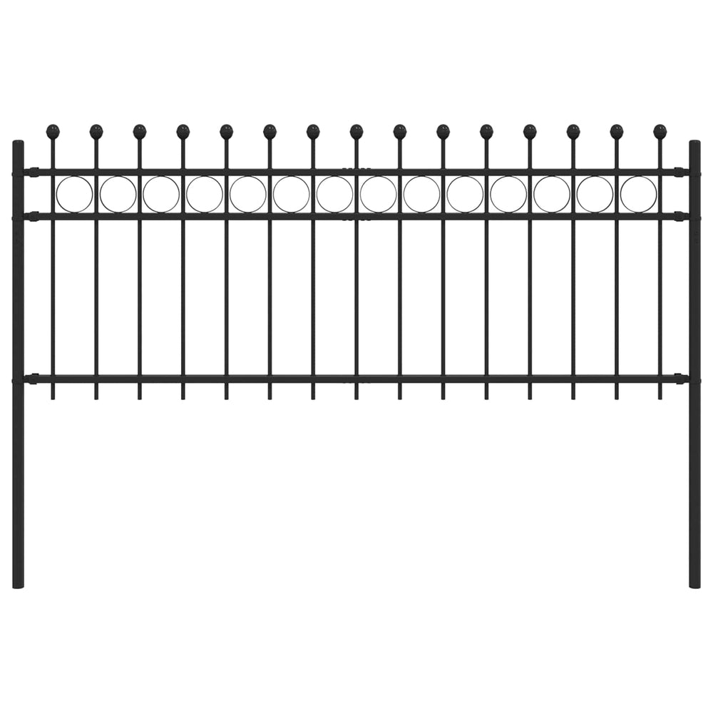 Vidaxl ringhek zwart 200 x 130 cm gepoedercoat staal