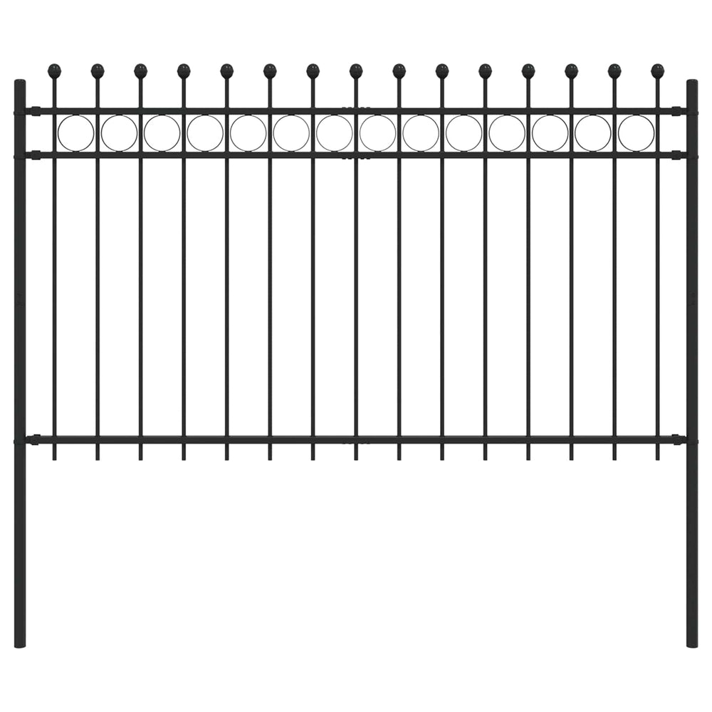 Vidaxl ringhek zwart 200 x 130 cm gepoedercoat staal