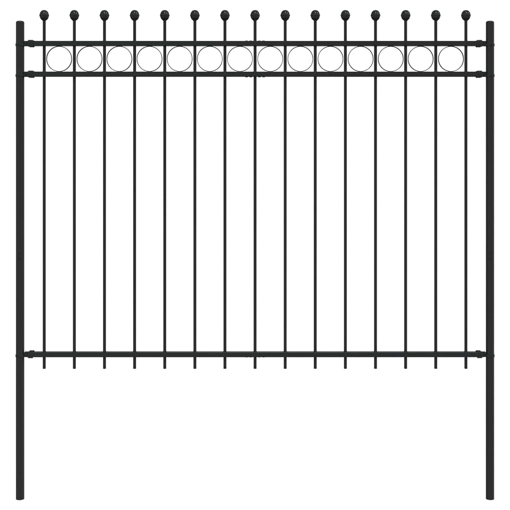 Vidaxl ringhek zwart 200 x 200 cm gepoedercoat staal