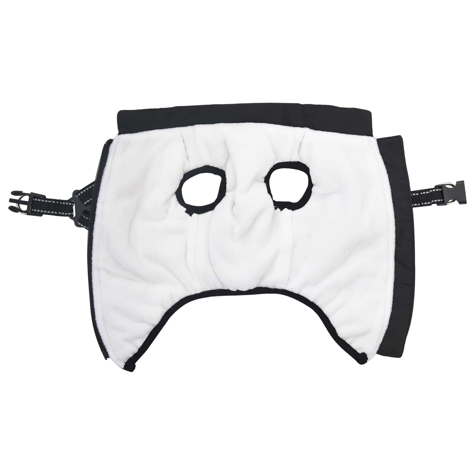Vidaxl hondenjas met harnas zwart m fleece en polyester