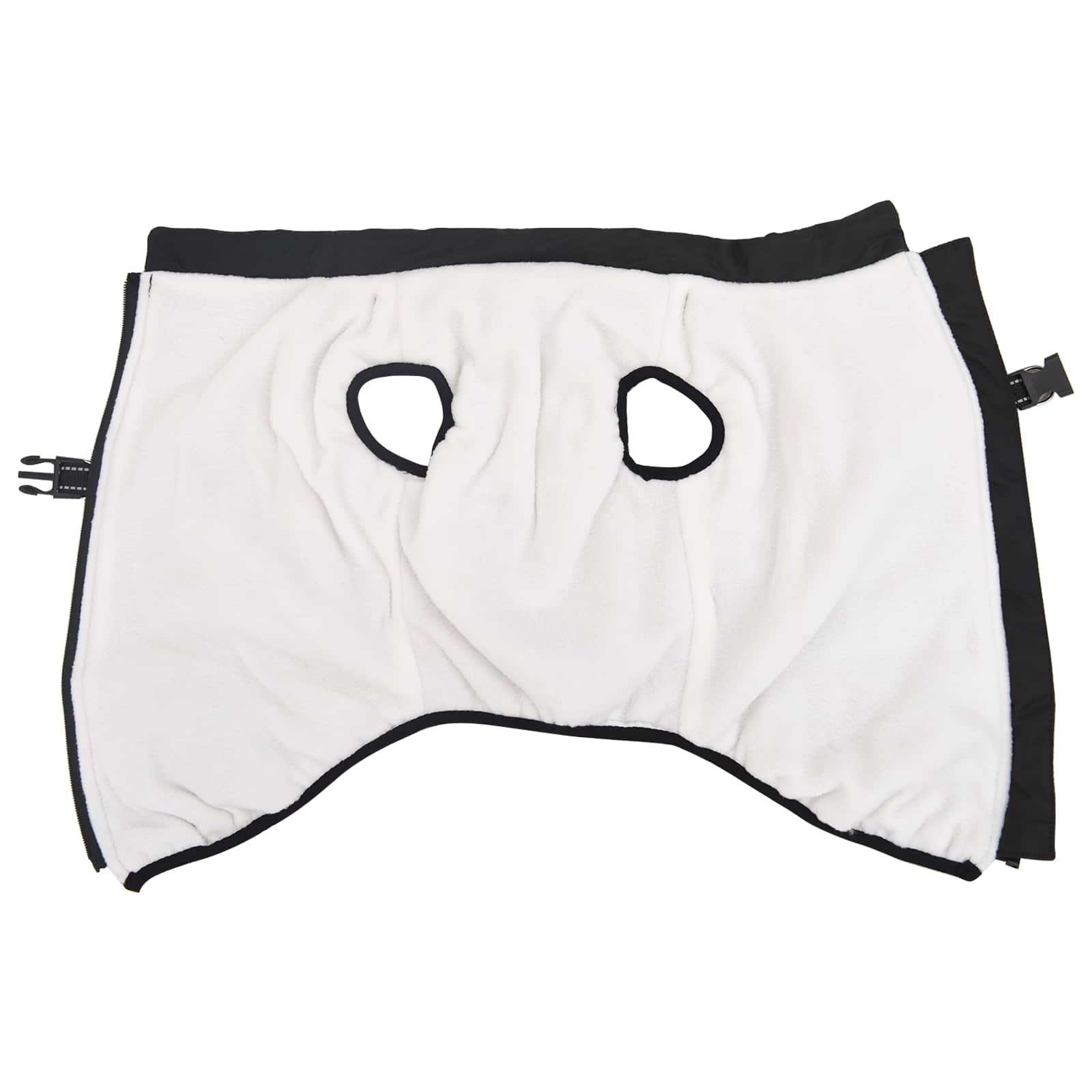 Vidaxl hondenjas met harnas zwart 5xl fleece en polyester