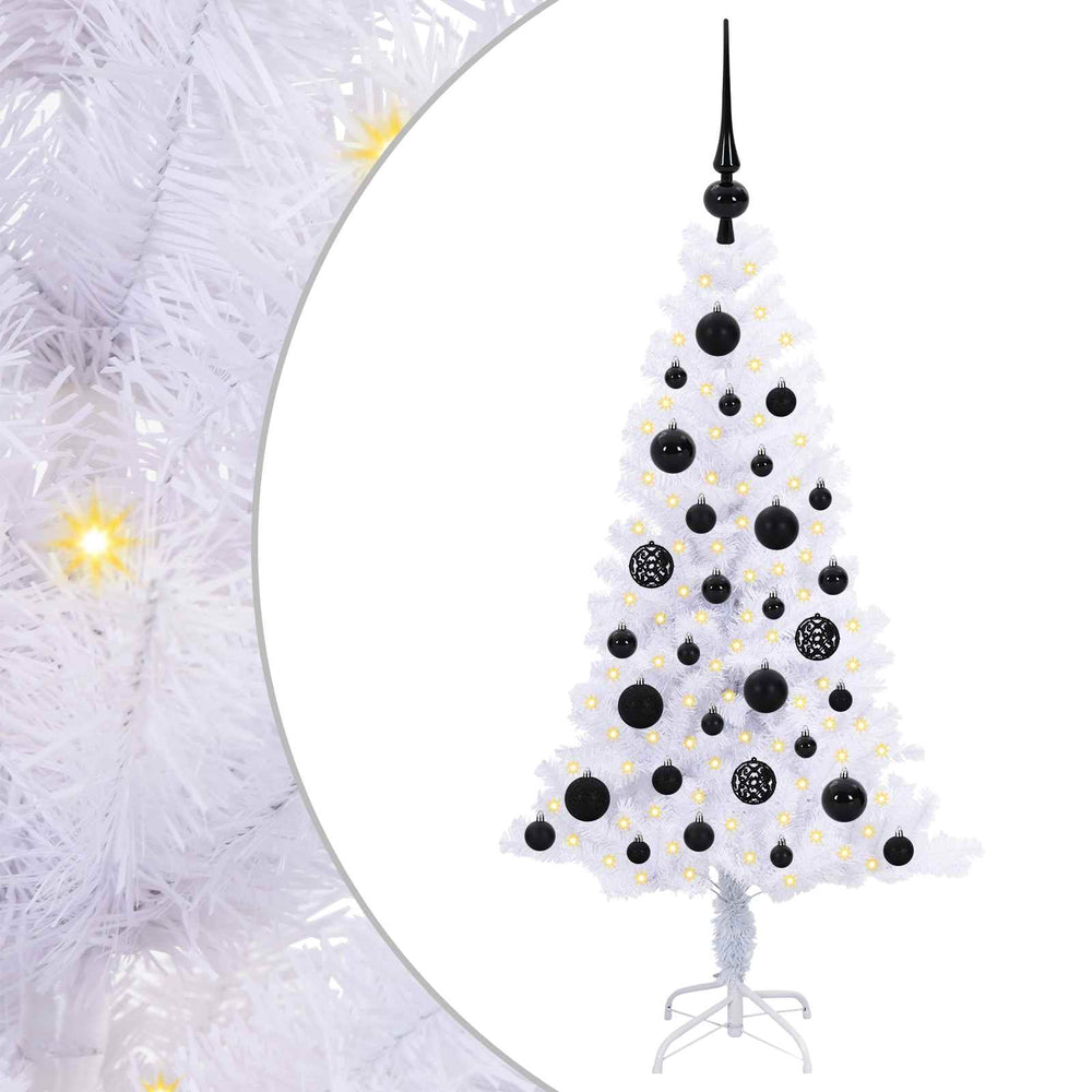 Vidaxl kunstkerstboom met 150 led wit 120 cm pvc en staal