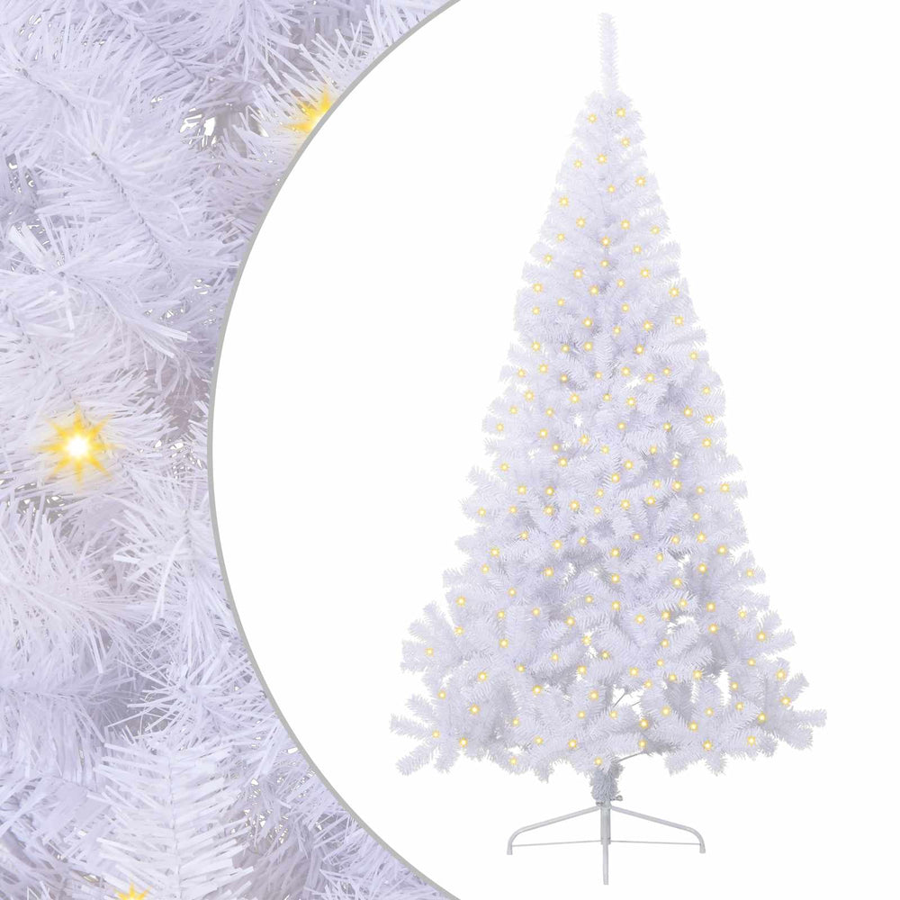 Vidaxl kunstkerstboom met 300 led wit 240 cm pvc en staal