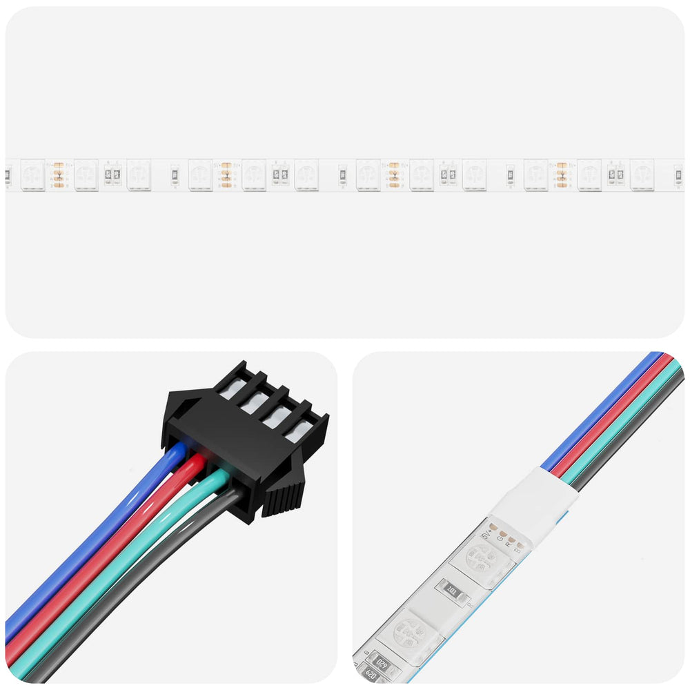 Vidaxl led-strip 2 pcs zwart en transparant 1300 mm koper en kunststof