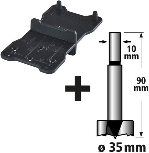 Wolfcraft - scharnierboor 35mm - forstnerboor - forstnerborenset - cilinderboor - 8728000