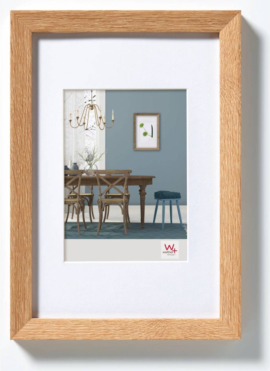 Walther fiorito - mdf houten lijst - fotoformaat 50x70 cm - lichten eiken