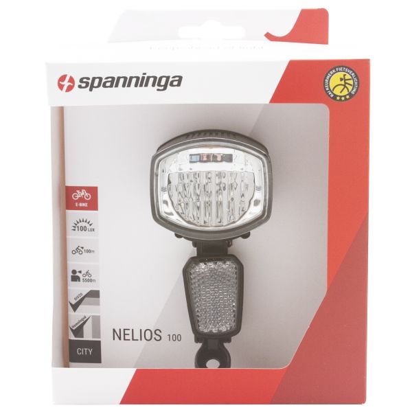Spanninga koplamp nelios 100 xe e-bike 6-36 volt