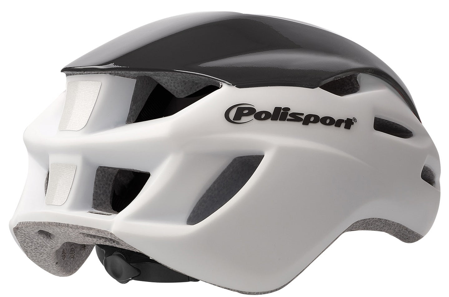 Casque de vélo Polisport Aero-R Large 58-61 cm - blanc mat noir brillant jaune fluo