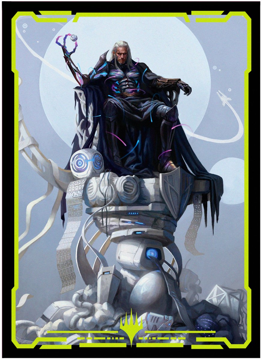 Ultrapro ultra pro - magic: the gathering - edge of eternities - tezzeret; cruel captain 100 standard sized card sleeves pack in clear box (63 x 89 mm) - uk