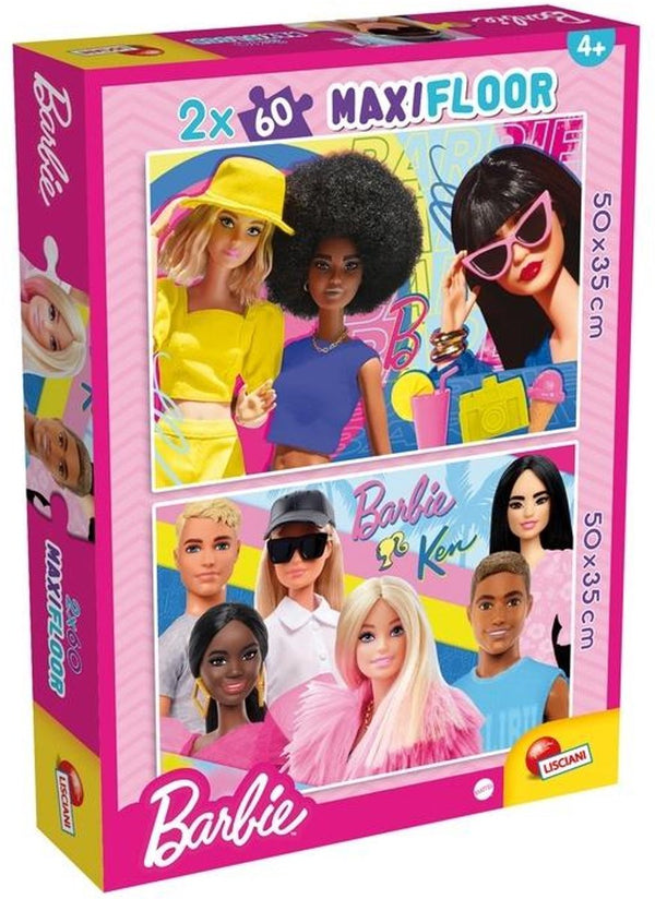 Lisciani - barbie - puzzel maxifloor - 2 x 60 stukjes