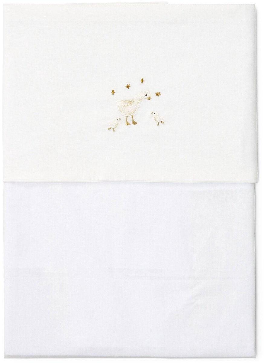 Little dutch ledikantlaken - wit - newborn naturals - little goose