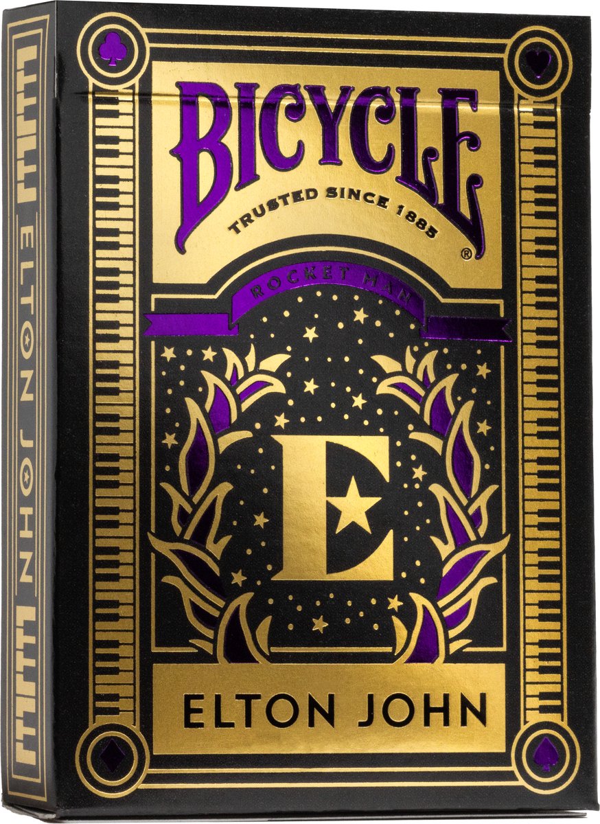 Bicycle elton john - premium speelkaarten - poker - rocket man - music merchandise - official licensed - collectible