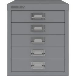 Meerladenkast serie 12 27,9x40,8x32,5cm zilvergrijs 5 laden