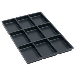 Inzetbakje 9 bisley kunststof 2,2cm 9 vaks