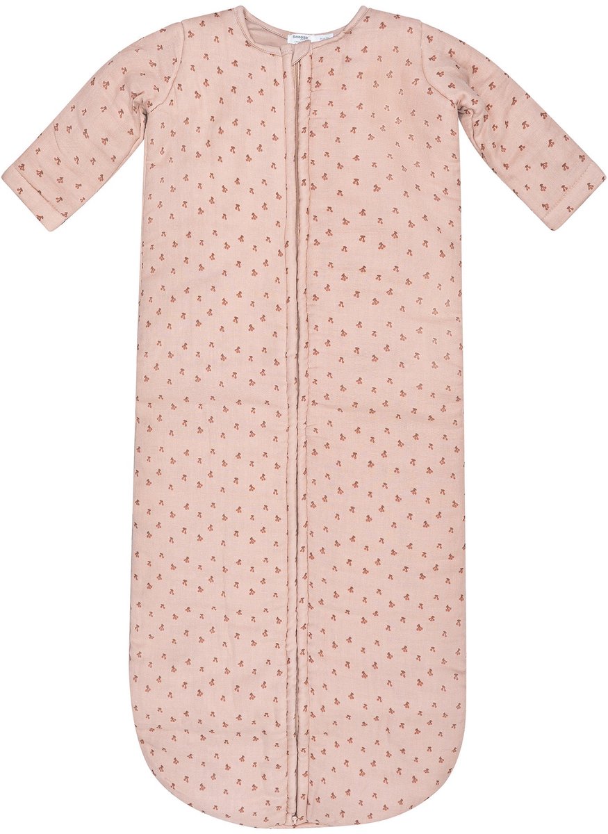 Snoozebaby baby slaapzak winter 6-14 mnd - winterslaapzak biologisch katoen - tog 2.0 cherry pink - roze -