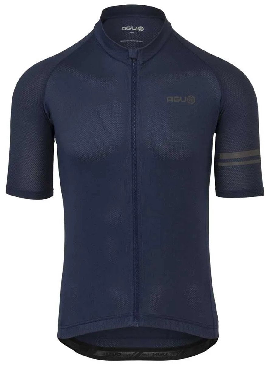 Agu essential fietsshirt heren - korte mouwen - deep blue - maat m