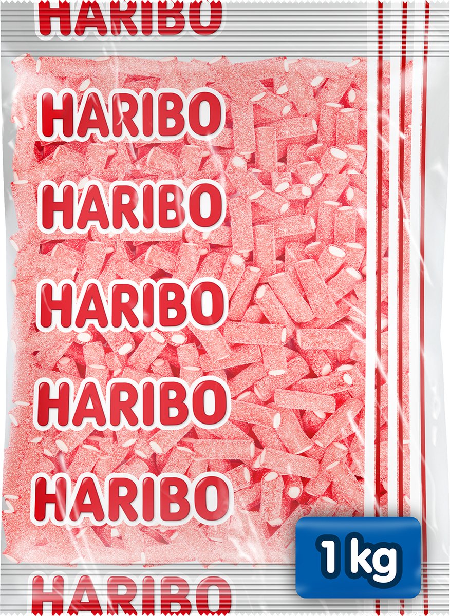 Haribo balla red f!zz - zuur snoep - 1kg zak