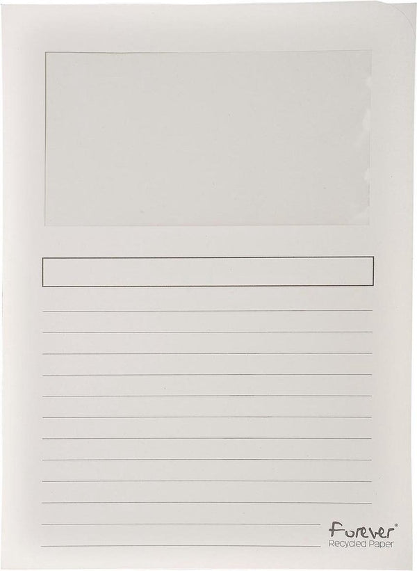Exacompta forever® pak van 100 venstermappen 120g m2 - 22x31cm voor a4 - wit - 50110e