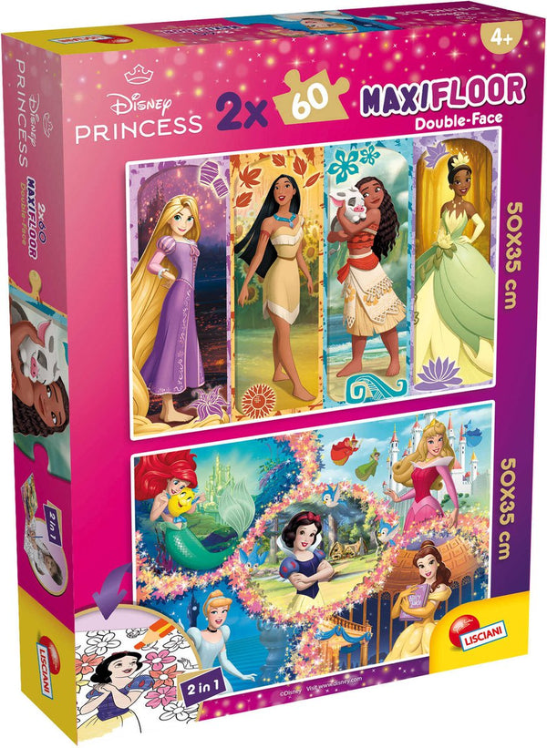 Lisciani disney puzzle df maxifloor 2 x 60 princess